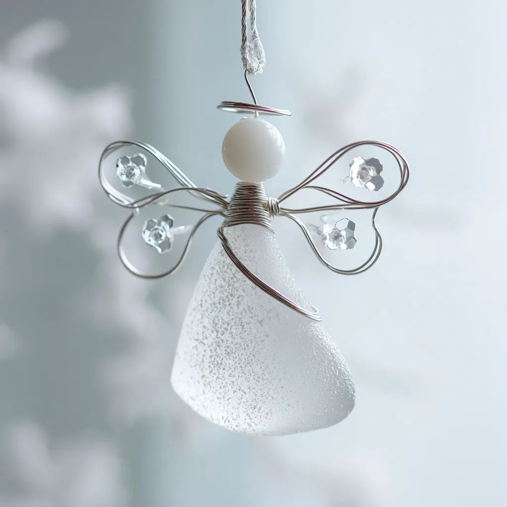 LAST DAY 49% OFF🌊Handmade Sea Glass Angel Ornament(Buy 4 Free Shipping)