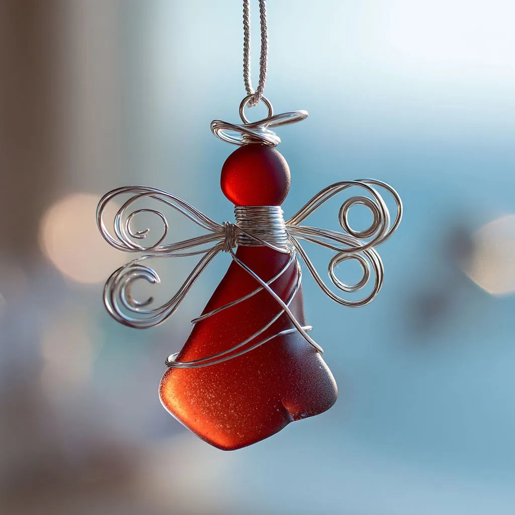 LAST DAY 49% OFF🌊Handmade Sea Glass Angel Ornament(Buy 4 Free Shipping)