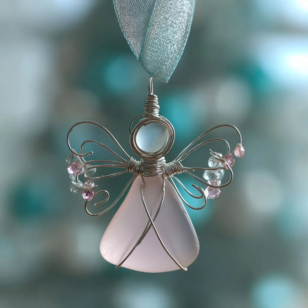 LAST DAY 49% OFF🌊Handmade Sea Glass Angel Ornament(Buy 4 Free Shipping)