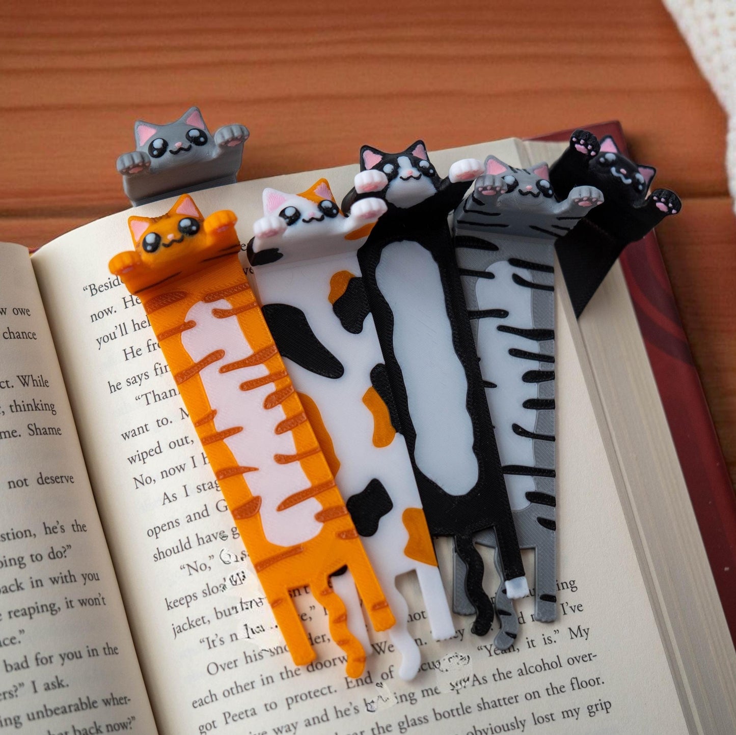 Hanging Cat Bookmark | White Elephant Gift