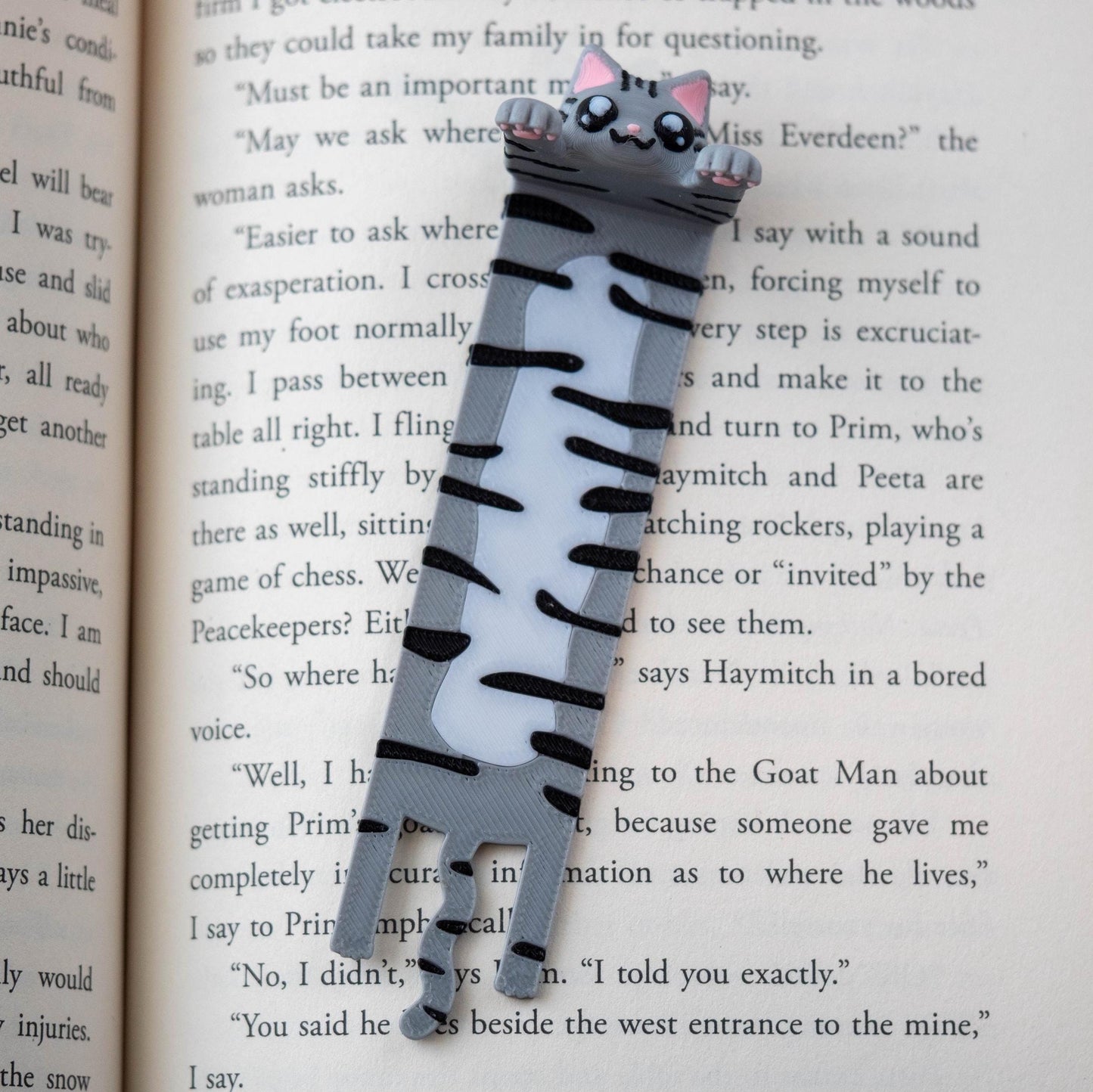 Hanging Cat Bookmark | White Elephant Gift