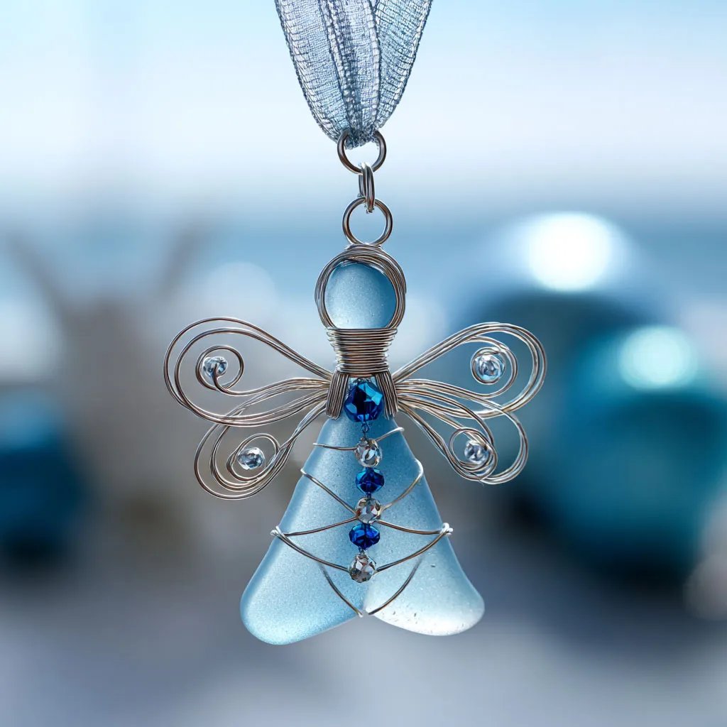 LAST DAY 49% OFF🌊Handmade Sea Glass Angel Ornament(Buy 4 Free Shipping)