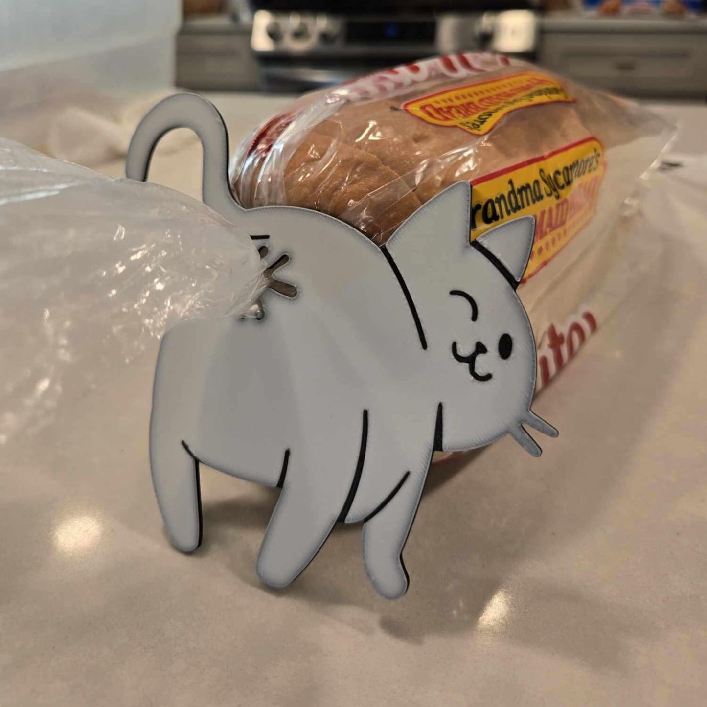 Funny Cat Bread Clip | Quirky Kitchen Decor